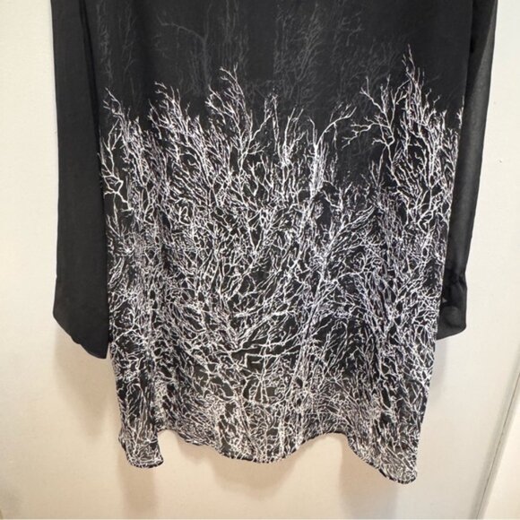 Addition Elle Love and Legend Black  White Sheer Tunic Top Size 22 - Picture 8 of 10